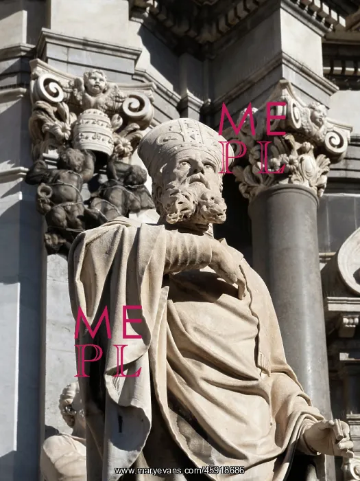 : Statue, Cattedrale di Sant'Agata, Catania, Sicily, Italy : Statue, Cattedrale di Sant'Agata, Catania, Sicily, Italy