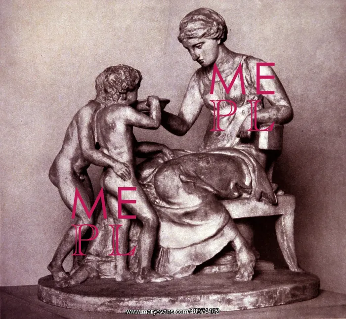 : Statue depicting mother with children by Bertel : Statue depicting mother with children by Bertel