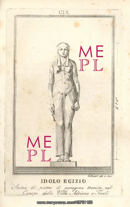 : Statue of an Egyptian idol in diaphanous robe : Statue of an Egyptian idol in diaphanous robe