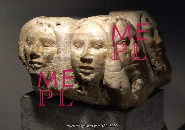 : Statue with four faces : Statue with four faces