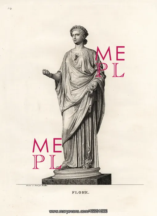 : Statue of Flora, Roman goddess of flowers : Statue of Flora, Roman goddess of flowers