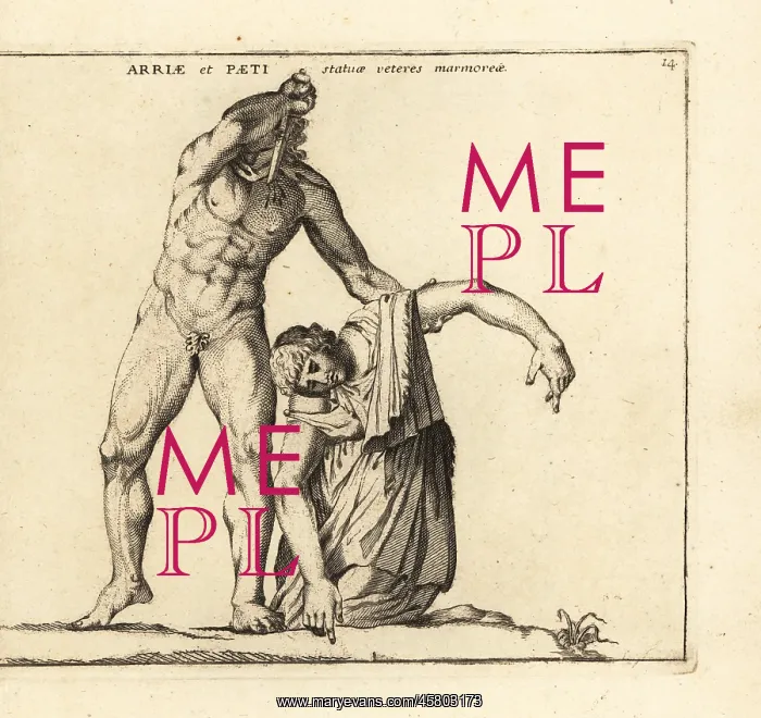 : Statue of a Gaul stabbing himself after having : Statue of a Gaul stabbing himself after having