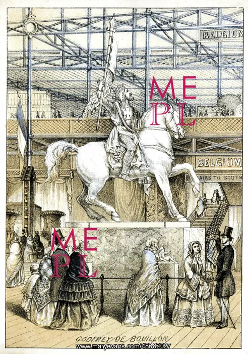 : Statue of Godfrey de Bouillon at the Great Exhibition : Statue of Godfrey de Bouillon at the Great Exhibition