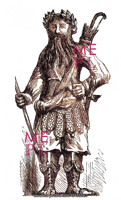 : Statue of Gog at the Guildhall, London, 1884 : Statue of Gog at the Guildhall, London, 1884