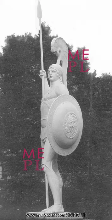 : Statue of the Greek hero Achilles in the garden of the count : Statue of the Greek hero Achilles in the garden of the count