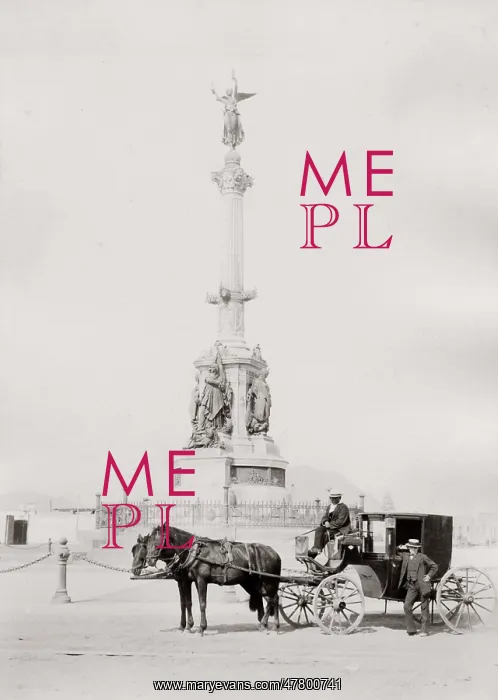  : Statue and hackney carriage, Peru