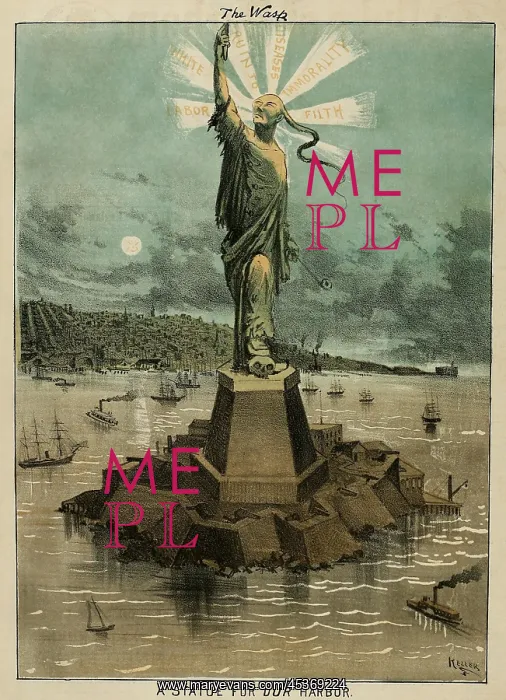 : A Statue for OUR Harbor. 1881 Anti-Chinese : A Statue for OUR Harbor. 1881 Anti-Chinese