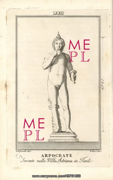 : Statue of Harpocrates, Greek god of silence : Statue of Harpocrates, Greek god of silence