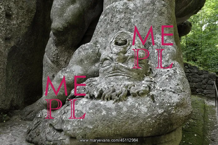 : Statue of Hercules fighting Cacus, Garden of Bomarzo : Statue of Hercules fighting Cacus, Garden of Bomarzo