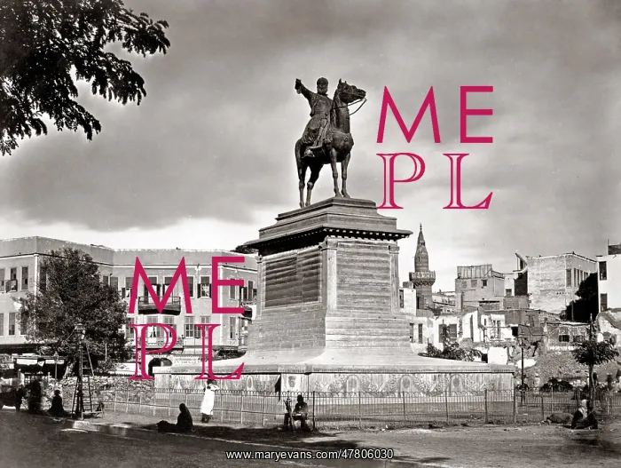 : Statue of Ibrahim Pasha, Cairo, Egypt, c.1880's : Statue of Ibrahim Pasha, Cairo, Egypt, c.1880's