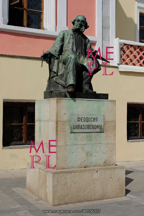: Statue of Ivan Aivazovsky (1817-1900). Feodosiya. Ukraine : Statue of Ivan Aivazovsky (1817-1900). Feodosiya. Ukraine