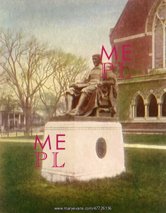 : Statue of John Harvard. Cambridge : Statue of John Harvard. Cambridge