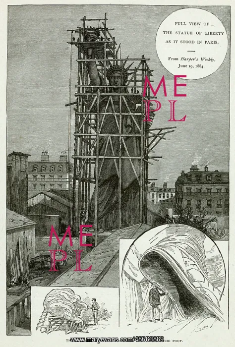 : Statue of Liberty being made in Paris 1884 : Statue of Liberty being made in Paris 1884