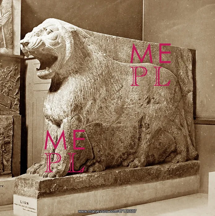 : Statue of lion, Nimroud, British Museum : Statue of lion, Nimroud, British Museum