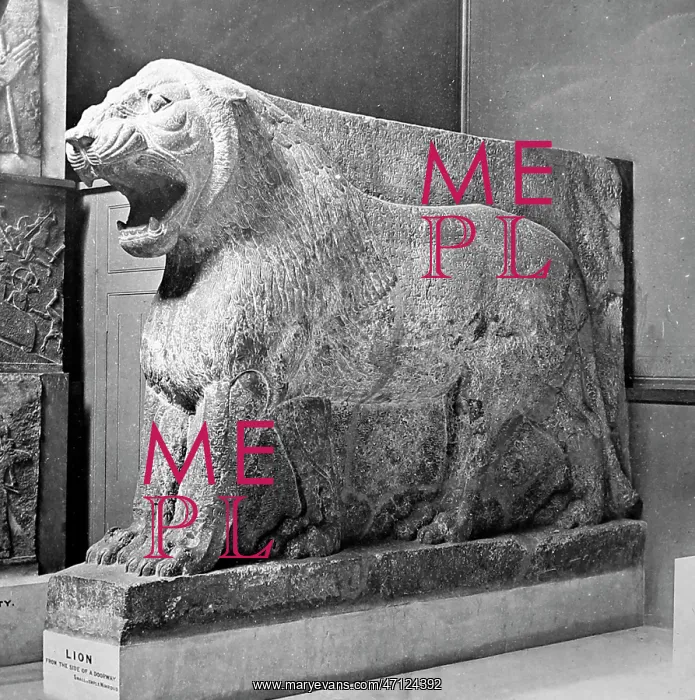 : Statue of lion, Nimroud, British Museum : Statue of lion, Nimroud, British Museum