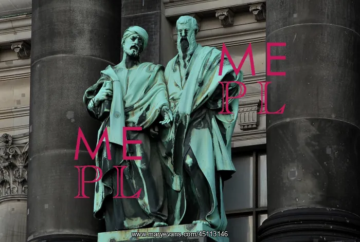 : Statue of Matthew and Mark, Berliner Dom, Berlin, Germany : Statue of Matthew and Mark, Berliner Dom, Berlin, Germany