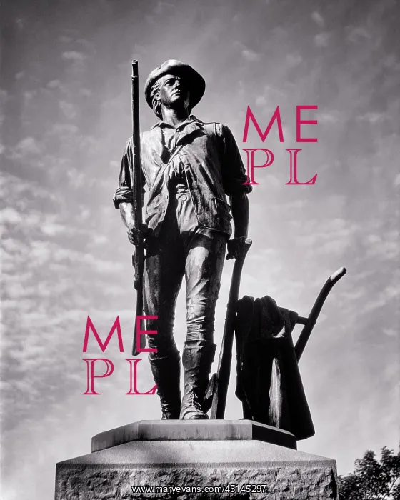 : Statue of Minute Man at End of Old North Bridge : Statue of Minute Man at End of Old North Bridge