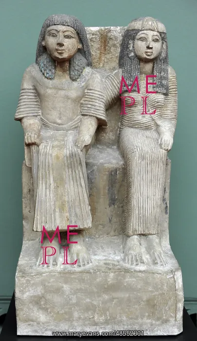 : Statue of an official and his wife. Egypt : Statue of an official and his wife. Egypt