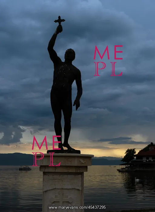 : Statue, Ohrid, North Macedonia : Statue, Ohrid, North Macedonia