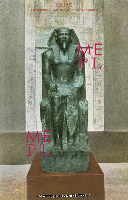 : Statue of Pharao Khafra in the Egyptian Museum in Cairo : Statue of Pharao Khafra in the Egyptian Museum in Cairo
