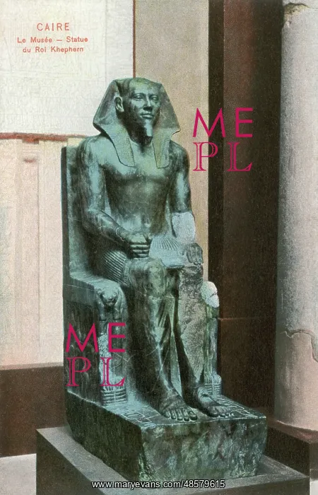 : Statue of Pharao Khafra in the Egyptian Museum in Cairo : Statue of Pharao Khafra in the Egyptian Museum in Cairo