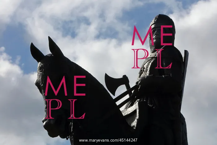 : Statue of Robert the Bruce, Bannockburn battlefield : Statue of Robert the Bruce, Bannockburn battlefield