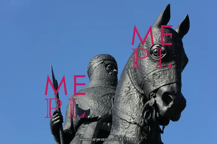 : Statue of Robert the Bruce, Bannockburn battlefield : Statue of Robert the Bruce, Bannockburn battlefield