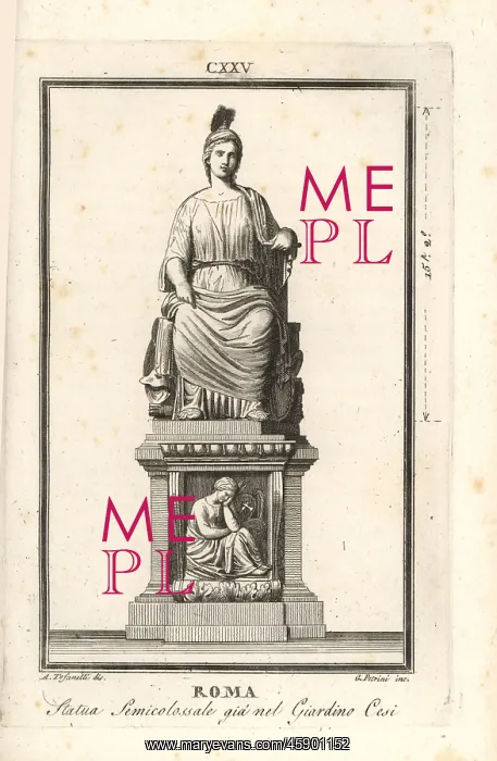 : Statue of Roma, goddess of the city of Rome : Statue of Roma, goddess of the city of Rome