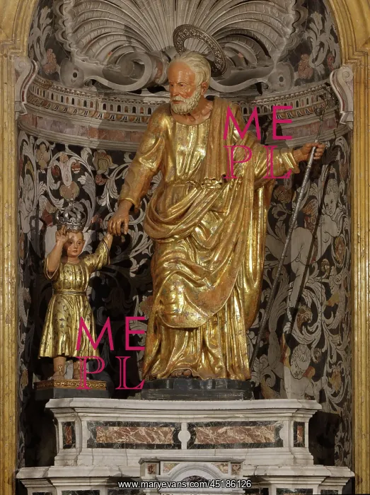: Statue, San Giuseppe dei Teatini, Palermo, Sicily, Italy : Statue, San Giuseppe dei Teatini, Palermo, Sicily, Italy