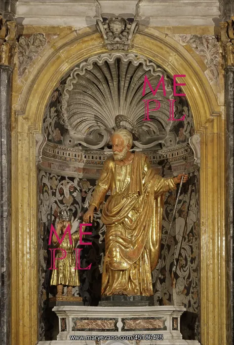 : Statue, San Giuseppe dei Teatini, Palermo, Sicily, Italy : Statue, San Giuseppe dei Teatini, Palermo, Sicily, Italy