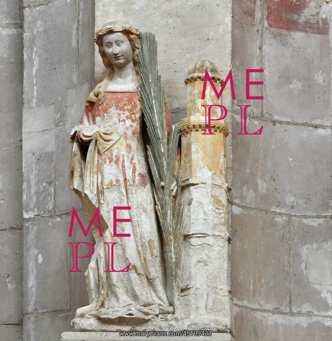 : Statue of St Barbara, Collegiale Notre-Dame de : Statue of St Barbara, Collegiale Notre-Dame de