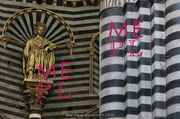 : Statue of St Crescentius, Siena Cathedral, Siena : Statue of St Crescentius, Siena Cathedral, Siena