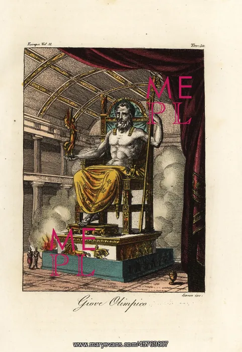 : Statue of Zeus or Jupiter at Olympia : Statue of Zeus or Jupiter at Olympia