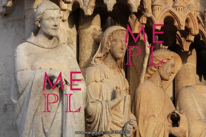 : Statues, Central Portal, Amiens Cathedral, Picardy, France : Statues, Central Portal, Amiens Cathedral, Picardy, France