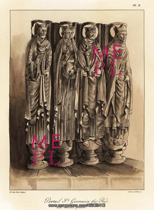 : Statues of the Frankish kings in the Abbey of : Statues of the Frankish kings in the Abbey of