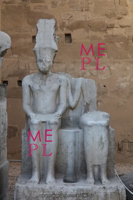 : Statues, Luxor Temple, Luxor, Egypt : Statues, Luxor Temple, Luxor, Egypt