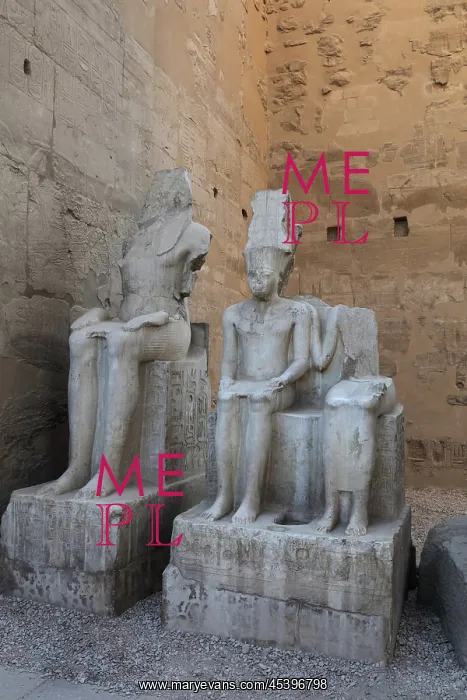 : Statues, Luxor Temple, Luxor, Egypt : Statues, Luxor Temple, Luxor, Egypt