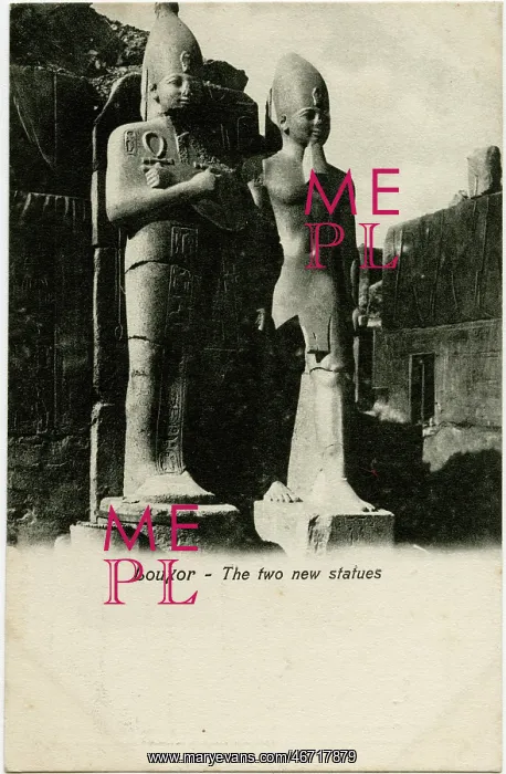 : Two Statues - Precinct of Mut, Karnak Temples, Luxor, Egypt : Two Statues - Precinct of Mut, Karnak Temples, Luxor, Egypt