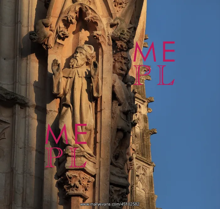 : Statues, Tour de Beurre, Rouen Cathedral, Normandy, France : Statues, Tour de Beurre, Rouen Cathedral, Normandy, France
