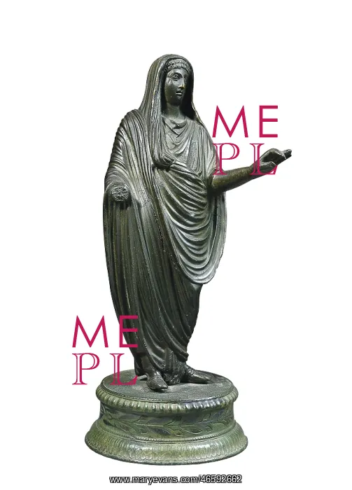 : Statuette depicting a figure with robe (1st c : Statuette depicting a figure with robe (1st c