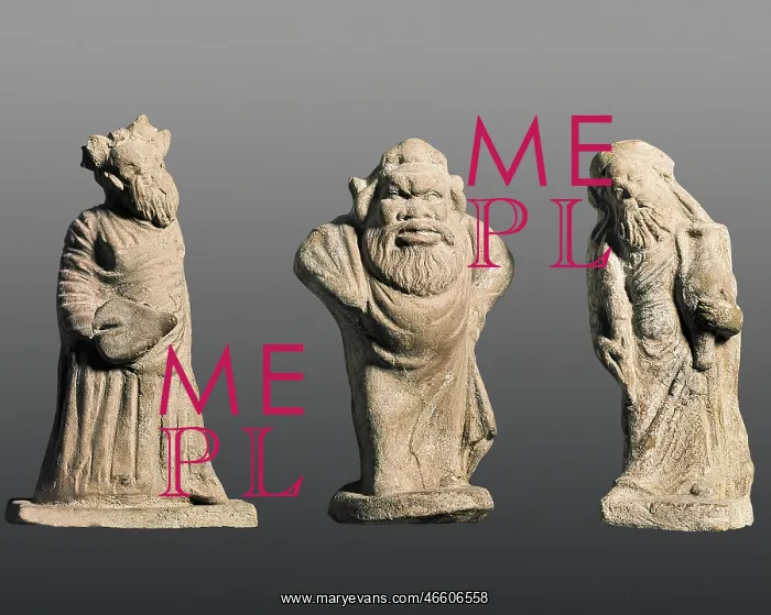 : Statuettes from Tanagra depicting Greek comic actors : Statuettes from Tanagra depicting Greek comic actors