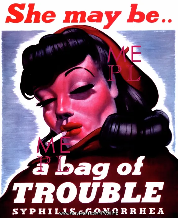 : STD Poster, She May Be...A Bag of Trouble : STD Poster, She May Be...A Bag of Trouble