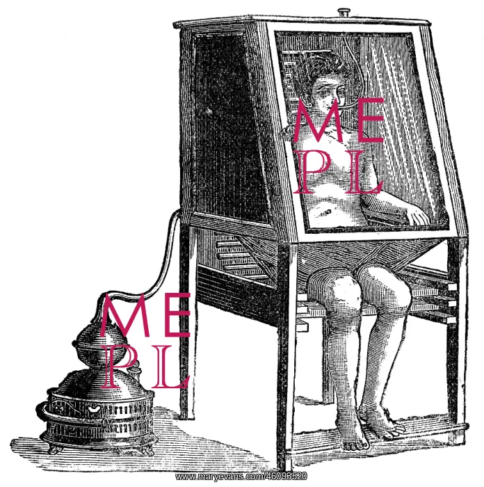: Steam bath for head and torso, 1902 : Steam bath for head and torso, 1902