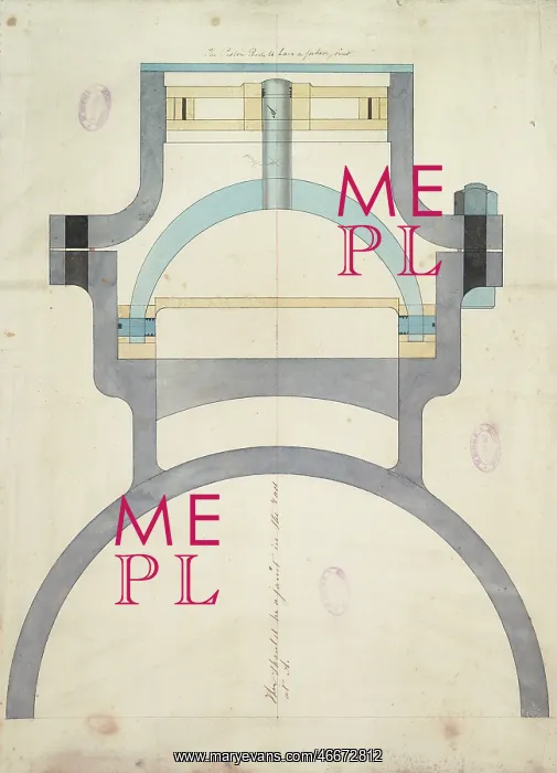  : Steam cylinder and piston section