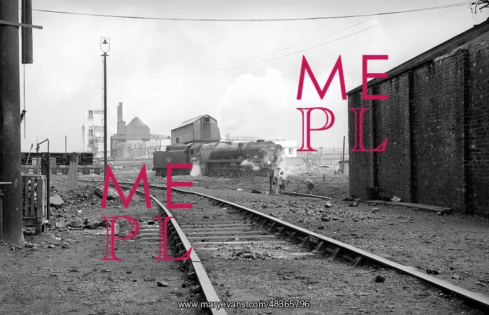 : Steam engine arriving at Nine Elms Loco Yard : Steam engine arriving at Nine Elms Loco Yard
