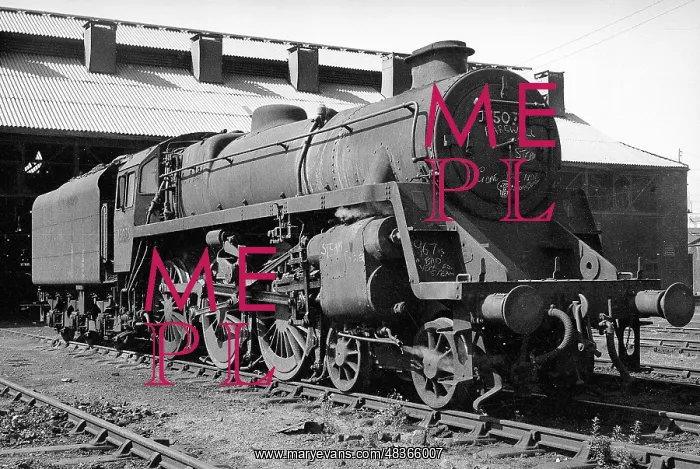 : Steam engine in front of Nine Elms New Shed : Steam engine in front of Nine Elms New Shed