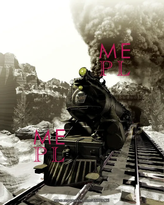  : Steam engine emerging out of a tunnel
