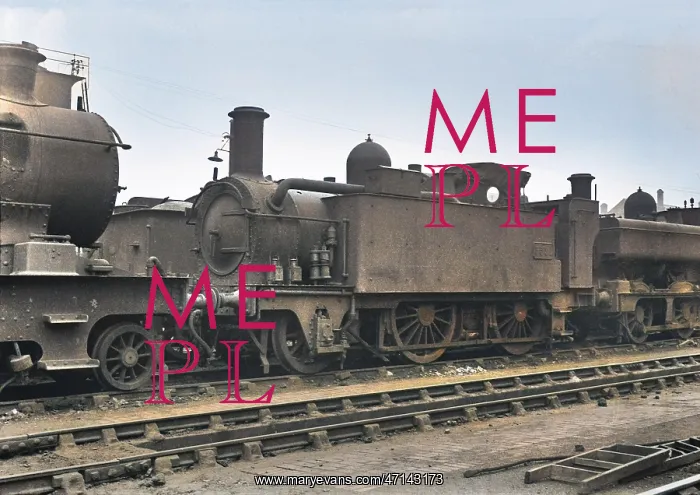  : Steam engine on a railway track