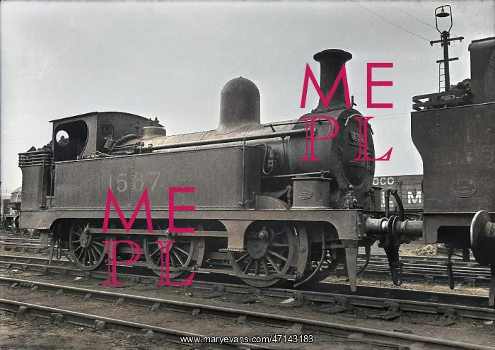  : Steam engine on a railway track