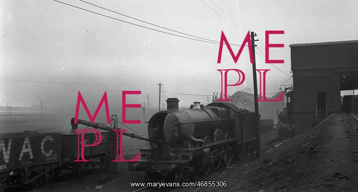 : Steam engine in a smoky atmosphere : Steam engine in a smoky atmosphere